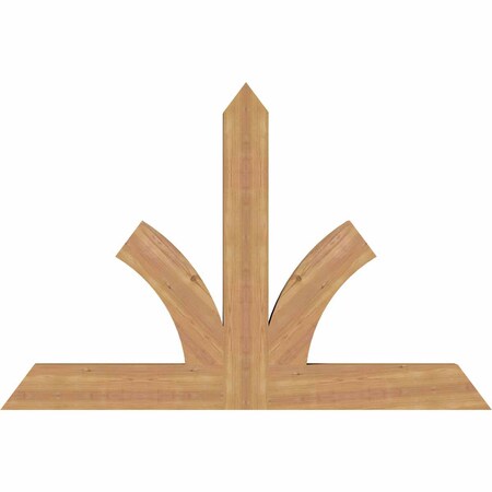 Ekena Millwork Richland Timber Gable Bracket, Western Red Cedar, 60"W x 40"H x 3 1/2"D x 5 1/2"F, 16/12 Pitch GBW060X40X0406RIC00SWR